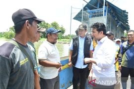 Wagub Jatim tinjau kinerja pompa banjir Lamongan