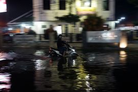 Banjir akibat hujan deras di Kota Bandar Lampung