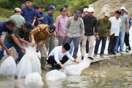 Pemprov Jambi bersama Pemkab tebar 10 ribu benih ikan di Danau Kerinci