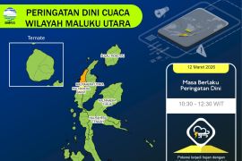 BMKG: Waspada peningkatan hujan di Malut pada 12-18 Maret 2026