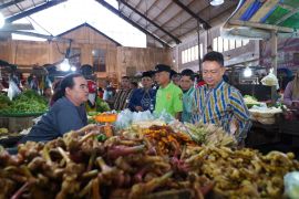 Wali Kota Pontianak cek langsung harga bahan pokok di Pasar Puring