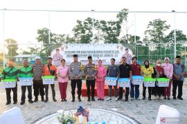 Polda Babel gelar buka puasa bersama komunitas ojol pada HUT ke-23