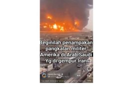 Hoaks! Dokumentasi serangan rudal Iran ke pangkalan udara Riyadh