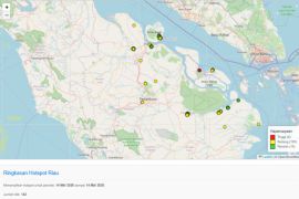 BMKG deteksi 143 titik panas di Provinsi Riau