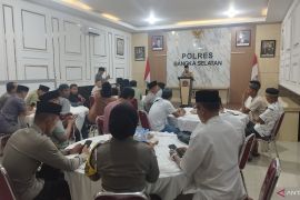 Tingkatkan sinergitas, Polres Bangka Selatan gelar buka puasa bersama awak media