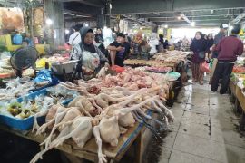 Harga bahan pangan di Pasar Indrasari Pangkalan Bun berfluktuasi jelang Lebaran