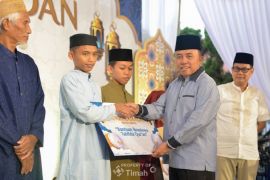 Santri Tahfiz di Toboali bersyukur terima bantuan pendidikan PT Timah