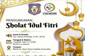 RSUD Ainun Gorontalo shalat Idul Fitri di pelataran gedung rawat inap