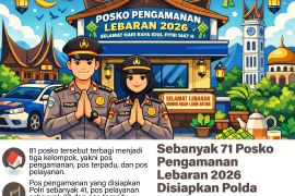 Sebanyak 71 Posko Pengamanan Lebaran 2026 Disiapkan Polda Sumbar