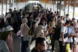 Keramaian arus balik di Pelabuhan Bakauheni Lampung