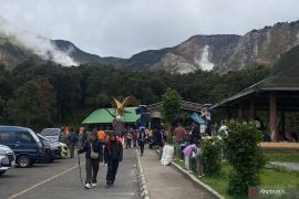 Ribuan wisatawan kunjungi Gunung Papandayan Garut saat libur Lebaran