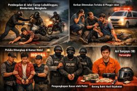 Cerita sepasang kekasih jual motor hasil begal, ditangkap saat bersembunyi di hotel