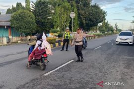 Polres Mukomuko kerahkan personel atur lalu lintas di titik strategis
