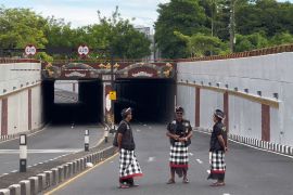 Sebanyak 133 pecalang Desa Tuban Bali patroli saat Hari Suci Nyepi