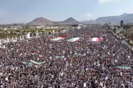 Warga Yaman gelar unjuk rasa dukung Iran dan kutuk AS-Israel