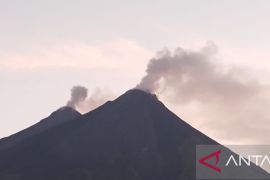 Gunung Karangetang luncurkan lava pijar disertai gemuruh Rabu pagi