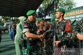 Satuan Yonif 645 Kodam Tanjungpura ikuti latihan Pamtas RI-PNG