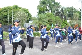 Kanwil Kemenkum Babel gelar senam pagi bersama