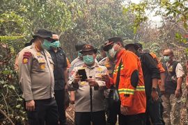 Kapolda Riau turun ke lahan terbakar, semangat kolaborasi lawan karhutla di Bengkalis