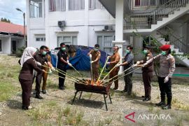 Kejari Nagan Raya musnahkan barang bukti ganja dan sabu hasil kejahatan