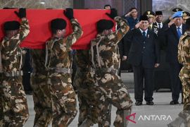 Presiden hadiri penghormatan jenazah pasukan perdamaian UNIFIL