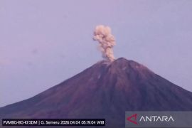 Gunung Semeru sembilan kali erupsi pada Sabtu pagi, tinggi letusan capai 1.000 meter