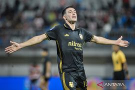 Mariano Peralta bikin Bali United vs Borneo FC imbang lagi