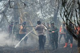 Turun Langsung, Karoops Polda Riau dan Asops Kodam Tuanku Tambusai tegaskan karhutla dihentikan, pelaku ditindak