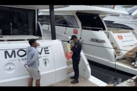 Bea Cukai-DJP segel 4 Yacht di Pantai Marina, ada dugaan pelanggaran