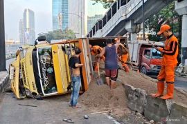 Polisi sebut kecelakaan truk di Jaksel disebabkan sopir mengantuk