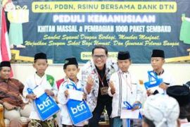 Ratusan anak ikuti Khitan Massal Gratis oleh PDBN, PGSI dan RSINU kerja sama Bank BTN