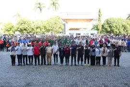 Sekretariat DPRD Lampung ikuti kegiatan korve di PKOR Way Halim