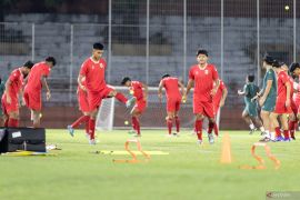 Latihan Timnas Indonesia U-17 jelang lawan Timor Leste