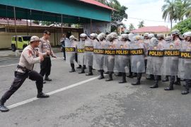 Polres Pasaman Barat gelar latihan pengendalian massa tingkatkan kesiapsiagaan