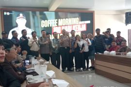 Wartawan "Uji" Kapolres di Forum Coffee Morning, Isu Kamtibmas dibedah terbuka