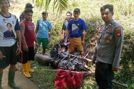 Tiga hari investigasi, mesin Heli PK-CFX dievakuasi dari lokasi jatuh di Nanga Taman