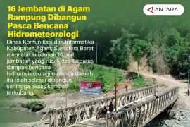 16 Jembatan di Agam Rampung Dibangun Pasca Bencana Hidrometeorologi