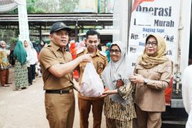 Pemkab Banyuasin gelar pangan murah di Desa Lalang Sembawa