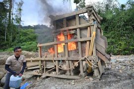 Polres Pidie tertibkan tambang emas ilegal di Geumpang