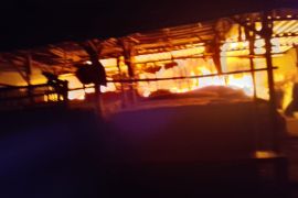 Pasar Pringgebaya Lombok Timur terbakar