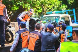 Dishub Jaksel tertibkan puluhan motor parkir liar di Setiabudi