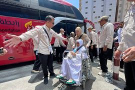 Kloter pertama jamaah calon haji Indonesia tiba di Makkah