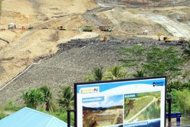 Progres pembangunan bendungan Bagong Trenggalek