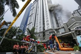 Foto: Kebakaran di Apartemen Mediterania