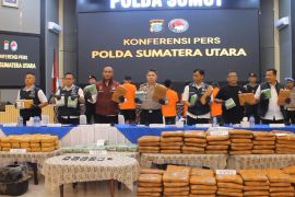 Polda Sumut gagalkan peredaran 151kg ganja dari jaringan internasional