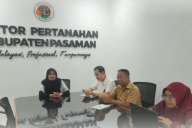 Kantor Pertanahan Pasaman zoom meeting bantuan teknis penambahan anggaran dan kegiatan