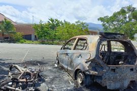 Polres Jayapura olah TKP kericuhan di Stadion Lukas Enembe