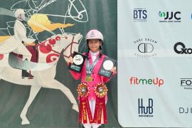 Aleksa penunggang cilik raih dua emas bergengsi di Arthayasa Open 2026