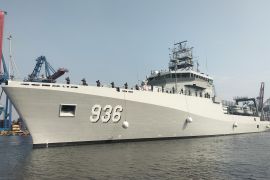 Indonesian Navy welcomes nation's first submarine rescue vessel