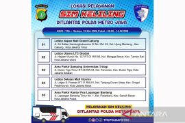 SIM Keliling tersedia di lima lokasi Jakarta pada Selasa